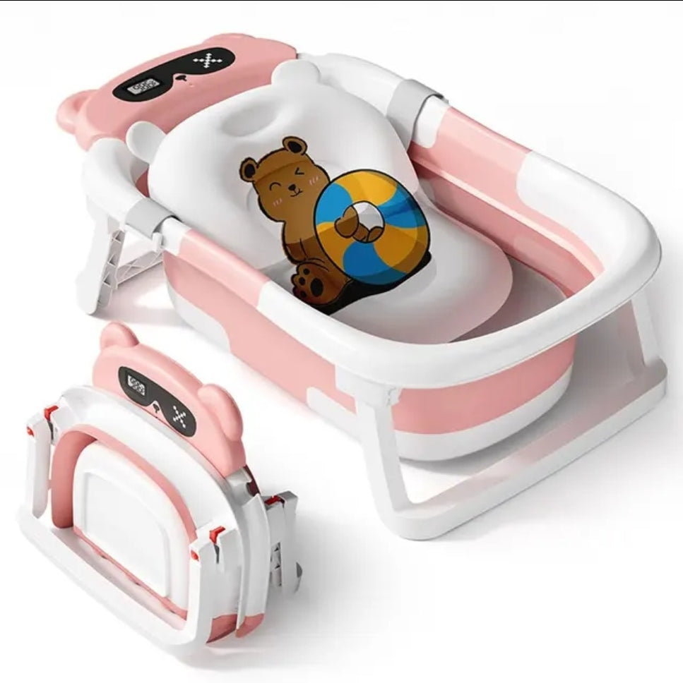 Ameenou Foldable Baby Bathtub With Temperature Detection
